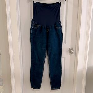 Motherhood Indigo Blue maternity skinny jeans, size L